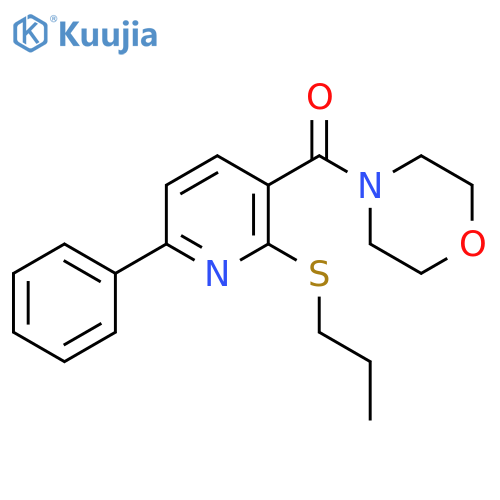 Morpholine, 4-[[6-phenyl-2-(propylthio)-3-pyridinyl]carbonyl]- structure