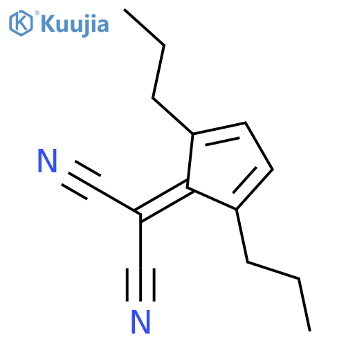 Propanedinitrile, (2,5-dipropyl-2,4-cyclopentadien-1-ylidene)- structure