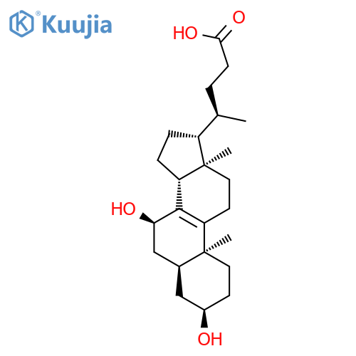 Chol-8-en-24-oic acid, 3,7-dihydroxy-, (3a,5b,7a)- structure