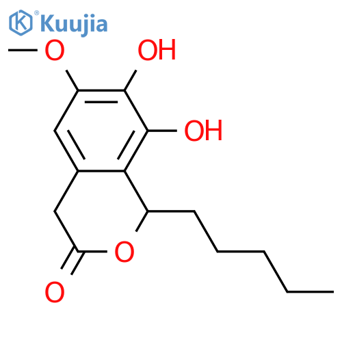 1,4-Dihydro-6,7,8-trihydroxy-1-pentyl-3H-2-benzopyran-3-one; (-)-form, 6-Me ether structure