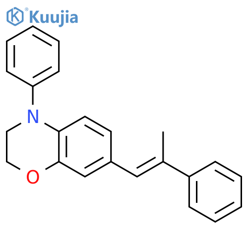 2H-1,4-Benzoxazine, 3,4-dihydro-4-phenyl-7-(2-phenyl-1-propenyl)- structure