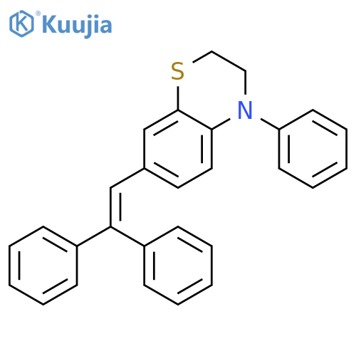 2H-1,4-Benzothiazine, 7-(2,2-diphenylethenyl)-3,4-dihydro-4-phenyl- structure