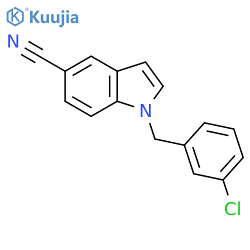 1-(3-Chlorobenzyl)-1H-indole-5-carbonitrile structure
