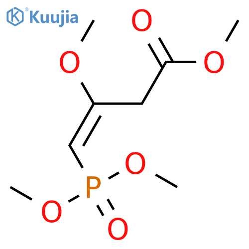 3-Butenoic acid, 4-(dimethoxyphosphinyl)-3-methoxy-, methyl ester, (E)- structure