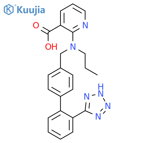 3-Pyridinecarboxylicacid, 2-[propyl[[2'-(2H-tetrazol-5-yl)[1,1'-biphenyl]-4-yl]methyl]amino]- structure