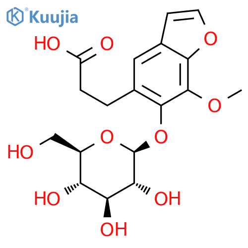5-Benzofuranpropanoic acid, 6-(β-D-glucopyranosyloxy)-7-methoxy- structure