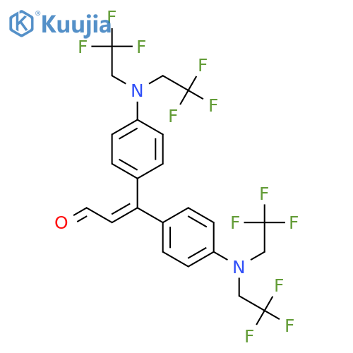 2-Propenal, 3,3-bis[4-[bis(2,2,2-trifluoroethyl)amino]phenyl]- structure