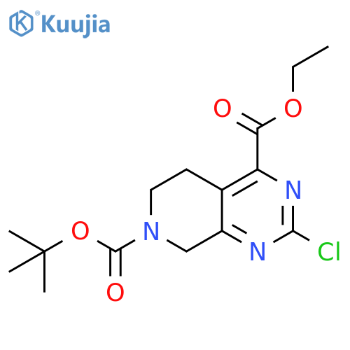 7-tert-butyl 4-ethyl 2-chloro-5H,6H,7H,8H-pyrido[3,4-d]pyrimidine-4,7-dicarboxylate structure