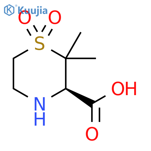 (3R)-2,2-Dimethyl-1,1dioxide-3-thiomorpholinecarboxylicacid-D13120 structure