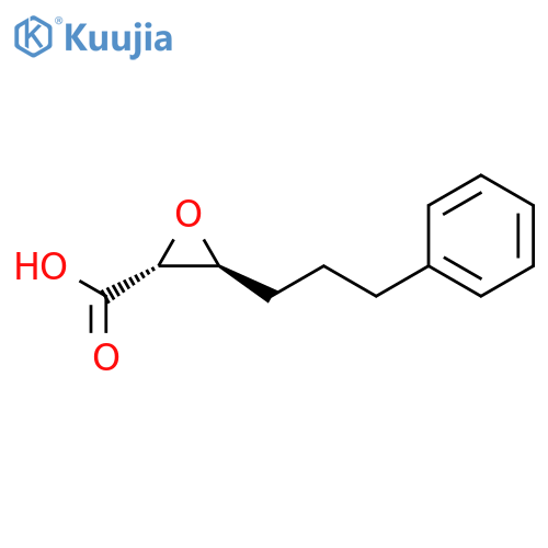 Oxiranecarboxylic acid, 3-(3-phenylpropyl)-, trans- structure