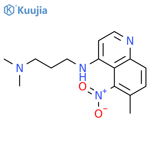 1,3-Propanediamine, N,N-dimethyl-N'-(6-methyl-5-nitro-4-quinolinyl)- structure