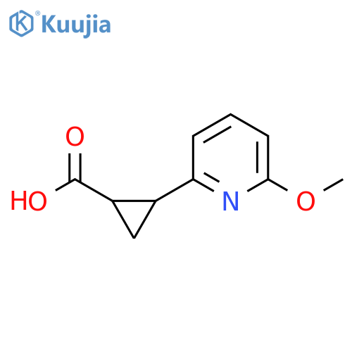 2-(6-methoxypyridin-2-yl)cyclopropane-1-carboxylic acid structure