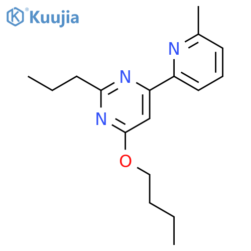 Pyrimidine, 4-butoxy-6-(6-methyl-2-pyridinyl)-2-propyl- structure