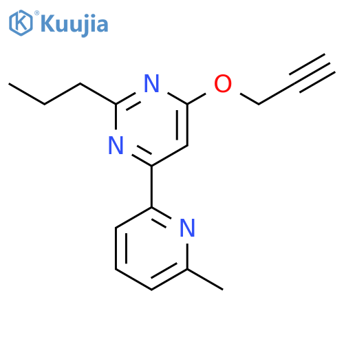 PYRIMIDINE, 4-(6-METHYL-2-PYRIDINYL)-2-PROPYL-6-(2-PROPYNYLOXY)- structure