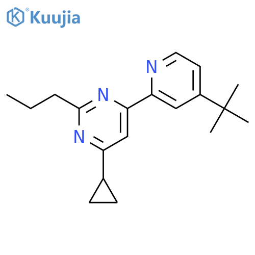 Pyrimidine, 4-cyclopropyl-6-[4-(1,1-dimethylethyl)-2-pyridinyl]-2-propyl- structure