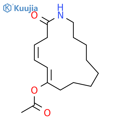 Azacyclopentadeca-4,6-dien-2-one, 7-(acetyloxy)- structure