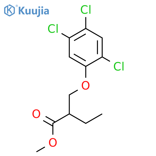 Butanoic acid, 2-[(2,4,5-trichlorophenoxy)methyl]-, methyl ester, (±)- structure