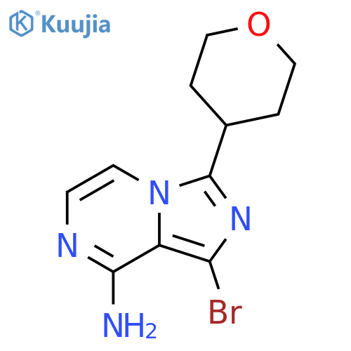 1-bromo-3-(oxan-4-yl)imidazo[1,5-a]pyrazin-8-amine structure