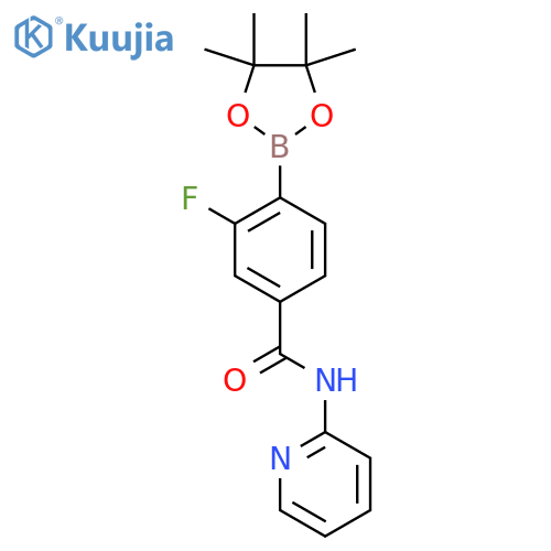 3-Fluoro-N-pyridin-2-yl-4-(4,4,5,5-tetramethyl-1,3,2-dioxaborolan-2-yl)benzamide structure