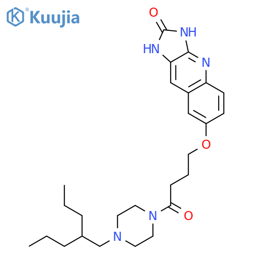 Piperazine,1-[4-[(2,3-dihydro-2-oxo-1H-imidazo[4,5-b]quinolin-7-yl)oxy]-1-oxobutyl]-4-(2-propylpentyl)- structure