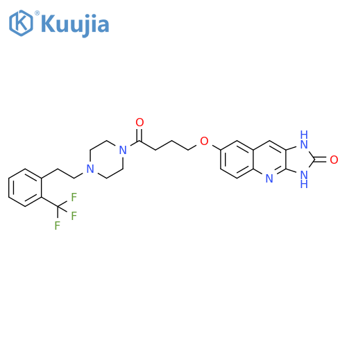 Piperazine,1-[4-[(2,3-dihydro-2-oxo-1H-imidazo[4,5-b]quinolin-7-yl)oxy]-1-oxobutyl]-4-[2-[2-(trifluoromethyl)phenyl]ethyl]- structure