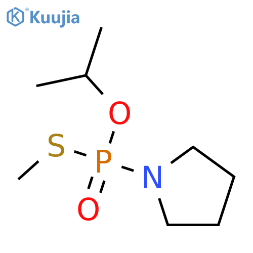 Phosphonothioic acid,1-pyrrolidinyl-, S-methyl O-(1-methylethyl) ester (9CI) structure