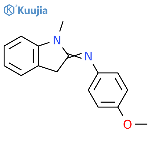 Benzenamine, N-(1,3-dihydro-1-methyl-2H-indol-2-ylidene)-4-methoxy- structure