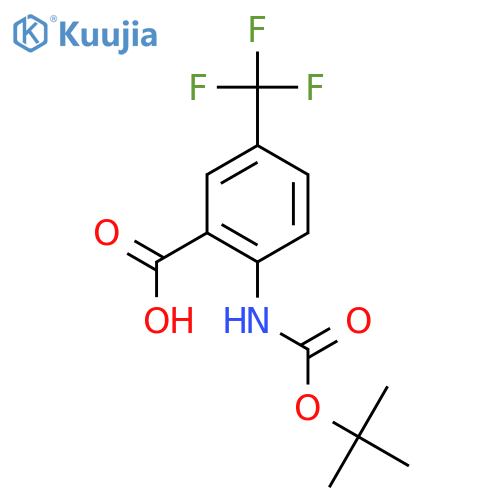 2-tert-Butoxycarbonylamino-5-trifluoromethyl-benzoic acid structure