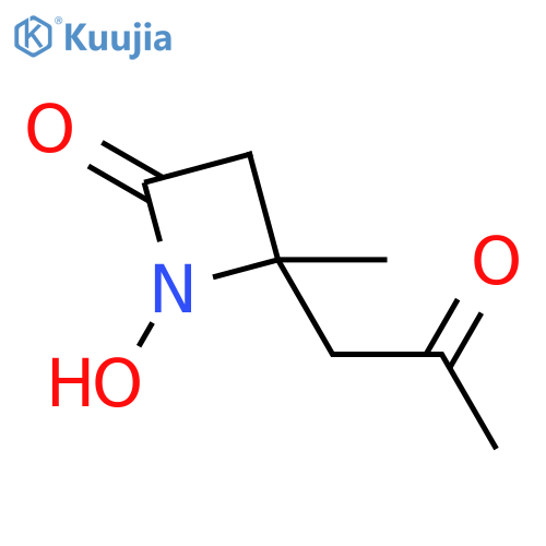 2-Azetidinone, 1-hydroxy-4-methyl-4-(2-oxopropyl)- structure