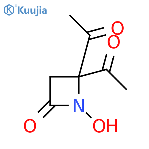 2-Azetidinone,4,4-diacetyl-1-hydroxy- structure
