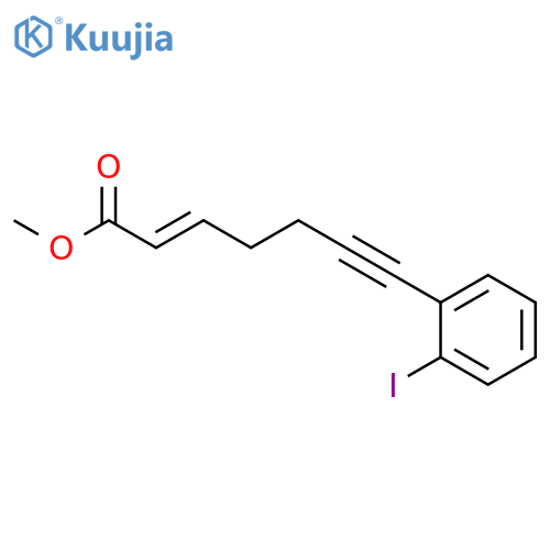 2-HEPTEN-6-YNOIC ACID, 7-(2-IODOPHENYL)-, METHYL ESTER structure