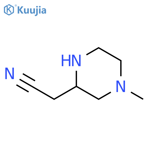 4-methyl-2-Piperazineacetonitrile structure