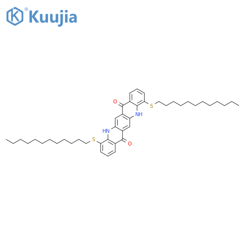 QUINO[2,3-B]ACRIDINE-7,14-DIONE, 4,11-BIS(DODECYLTHIO)-5,12-DIHYDRO- structure