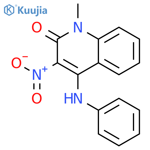2(1H)-Quinolinone,1-methyl-3-nitro-4-(phenylamino)- structure