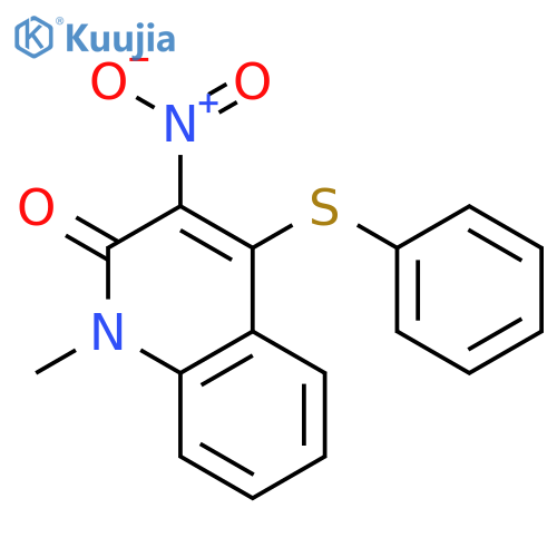 2(1H)-Quinolinone, 1-methyl-3-nitro-4-(phenylthio)- structure