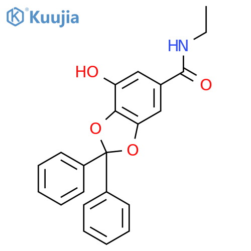1,3-Benzodioxole-5-carboxamide, N-ethyl-7-hydroxy-2,2-diphenyl- structure