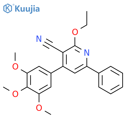 3-Pyridinecarbonitrile, 2-ethoxy-6-phenyl-4-(3,4,5-trimethoxyphenyl)- structure