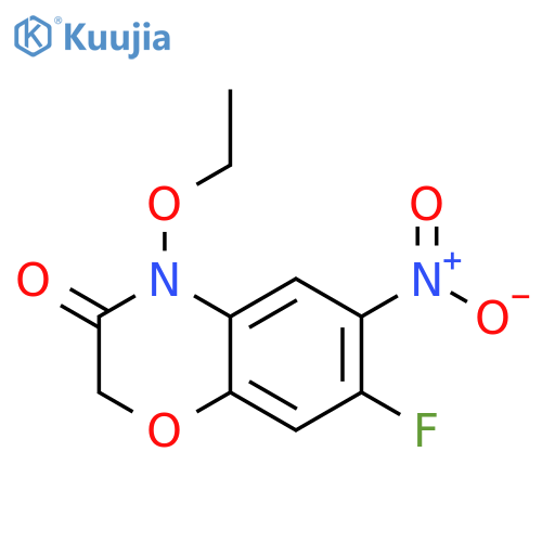 2H-1,4-Benzoxazin-3(4H)-one, 4-ethoxy-7-fluoro-6-nitro- structure