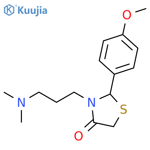 4-Thiazolidinone, 3-[3-(dimethylamino)propyl]-2-(4-methoxyphenyl)- structure