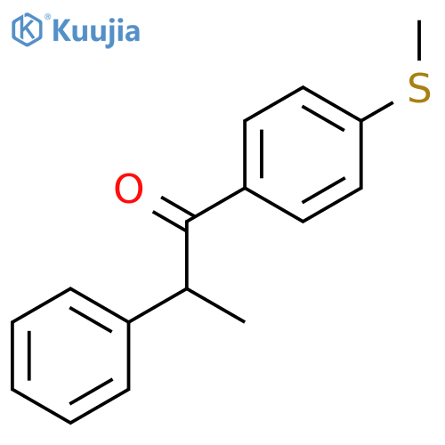 1-Propanone, 1-[4-(methylthio)phenyl]-2-phenyl-, (±)- structure