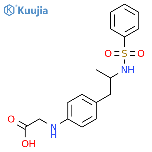 GLYCINE, N-[4-[2-[(PHENYLSULFONYL)AMINO]PROPYL]PHENYL]- structure