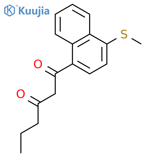 1,3-Hexanedione, 1-[4-(methylthio)-1-naphthalenyl]- structure