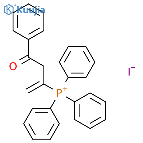 (4-Oxo-4-phenylbut-1-en-2-yl)(triphenyl)phosphanium iodide structure