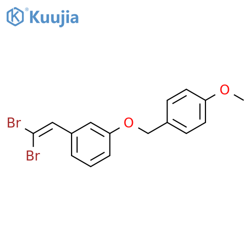 Benzene, 1-(2,2-dibromoethenyl)-3-[(4-methoxyphenyl)methoxy]- structure