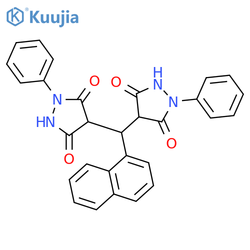 3,5-PYRAZOLIDINEDIONE, 4,4'-(1-NAPHTHALENYLMETHYLENE)BIS[1-PHENYL- structure