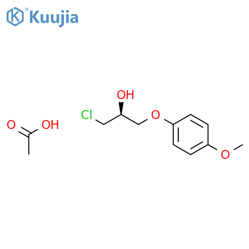 2-Propanol, 1-chloro-3-(4-methoxyphenoxy)-, acetate, (S)- structure