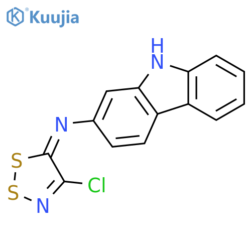 9H-Carbazol-2-amine, N-(4-chloro-5H-1,2,3-dithiazol-5-ylidene)- structure