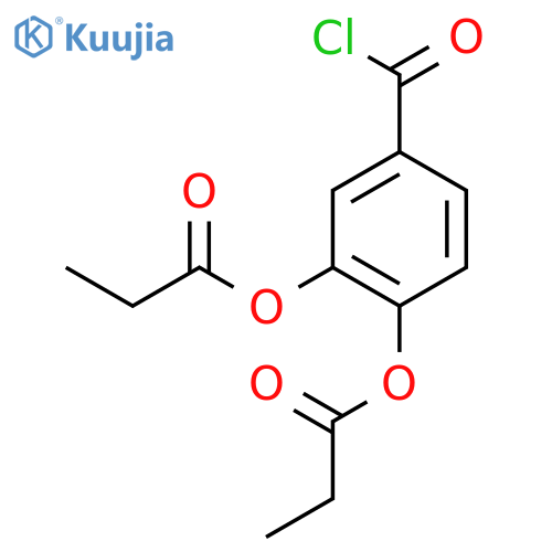 Benzoyl chloride, 3,4-bis(1-oxopropoxy)- structure
