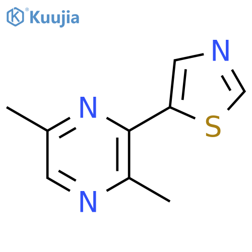 Pyrazine, 2,5-dimethyl-3-(5-thiazolyl)- structure