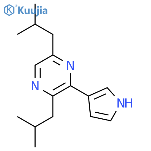 Pyrazine, 2,5-bis(2-methylpropyl)-3-(1H-pyrrol-3-yl)- structure